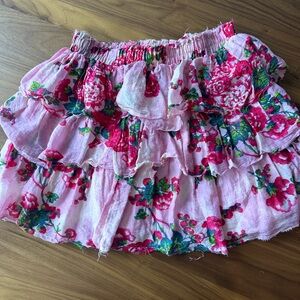 Love Shack Fancy floral skirt xs